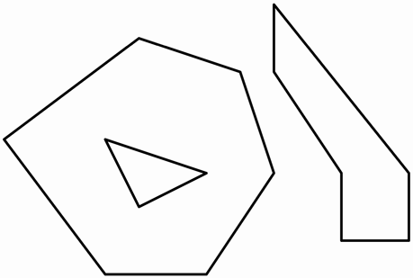 Suppose you have a set of polygons, like this: And you want to draw diagonal 